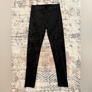BcBg Black Velvet Leggings size M/L nwt